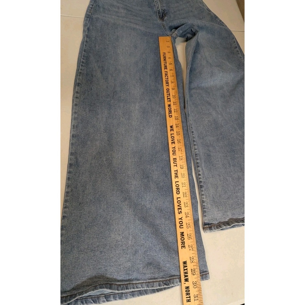 FIRE & RAIN Wide Leg Jeans Womens Size 9 Denim High Rise Stretch Medium Wash - Picture 4 of 15